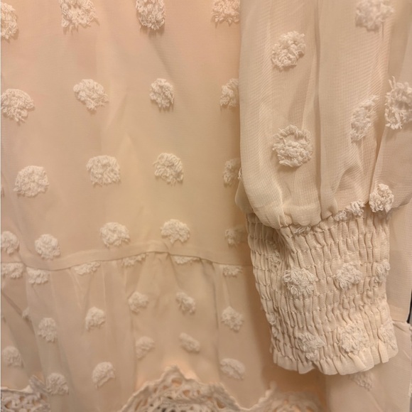 Lulus Lust or Love Cream Embroidered Lace Long Sleeve Dress Large NWT - Picture 11 of 11